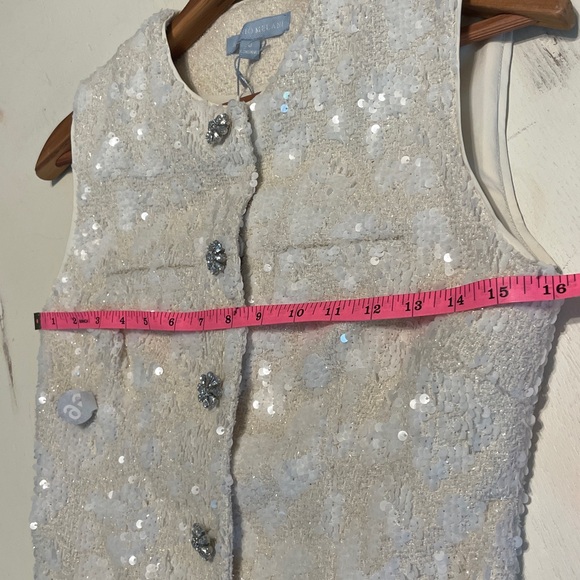 New Antonio Melani Luella Sequin Tweed Sleeveless Top size 0 - Picture 10 of 13